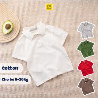 Áo Polo cho bé nhiều màu có túi chất cotton xịn xò mát mẻ mềm mịn cho bé mặc đi học đi chơi - Quần áo trẻ em
