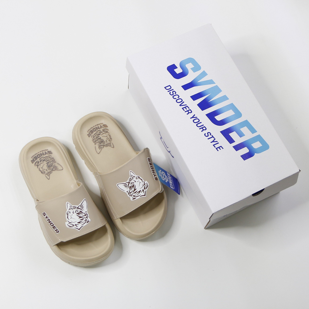 Dép Nam Nữ SYNDER CAT Trendy Êm Chân Logo In Nổi 3D