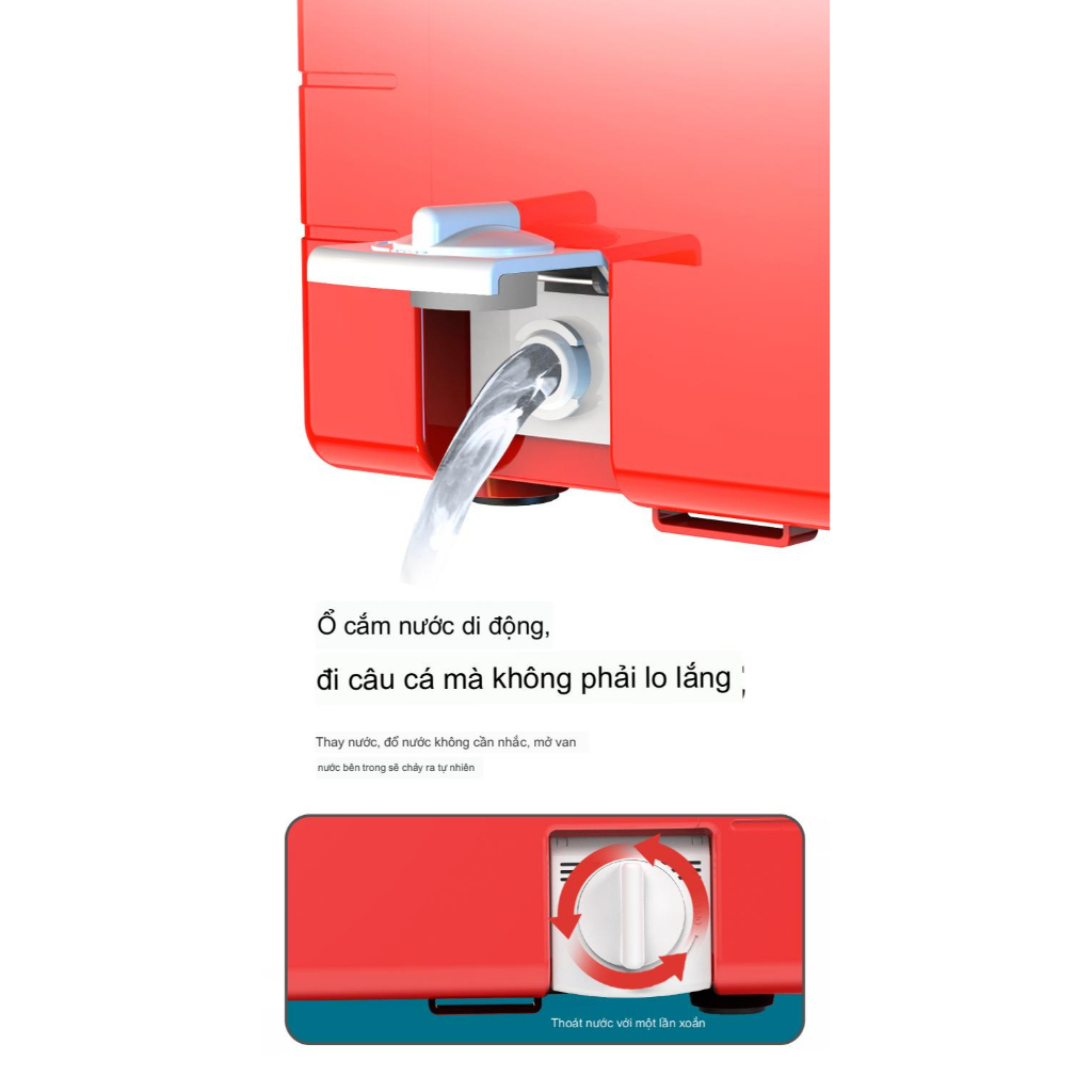 Thùng Đựng Đá Cắm Trại Đa Năng Tiện Dụng Siêu Bền Siêu Nhẹ  Có Sức Chứ Lớn Cho Hội Nhóm, Gia Đình