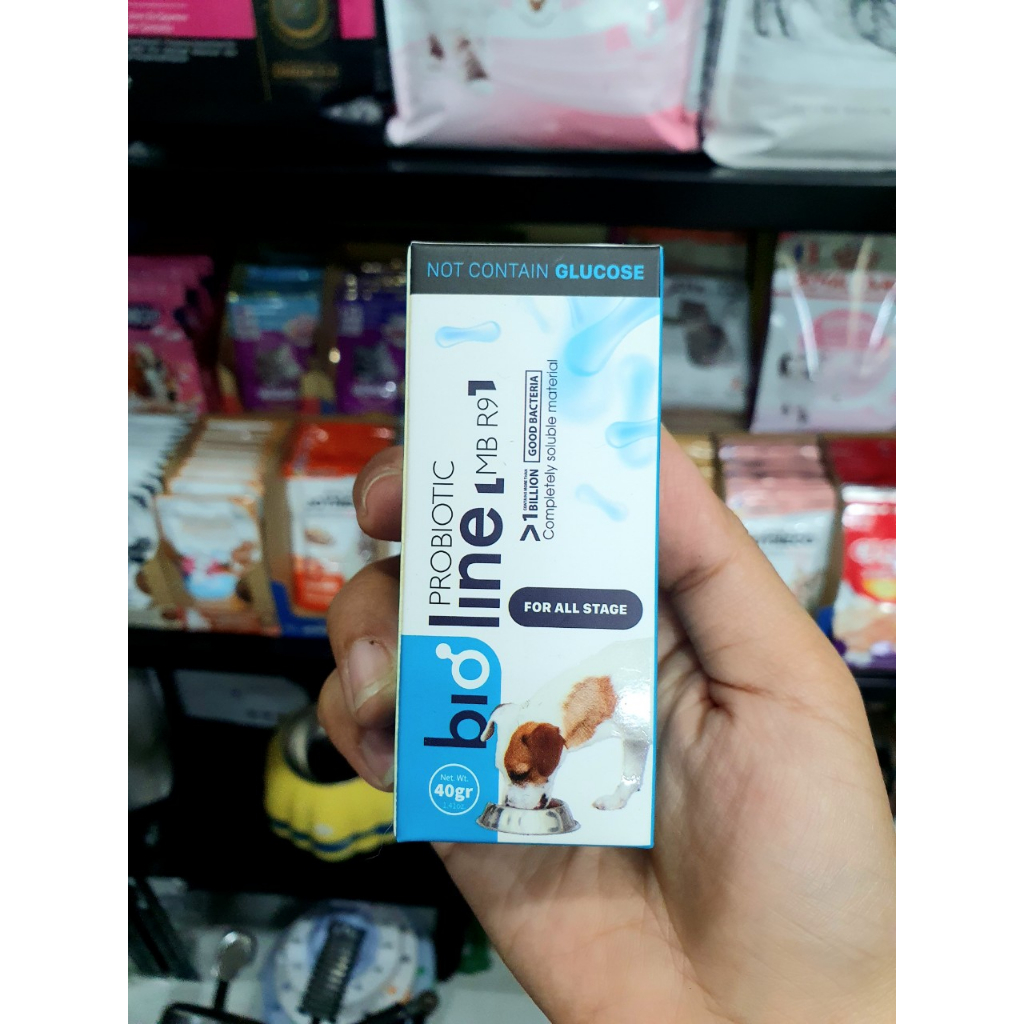 Men vi sinh BIOTIC hỗ trợ trị tiêu hóa cho chó mèo Gói 5g / Men vi sinh BIOLINE MBR9 Hộp 40g