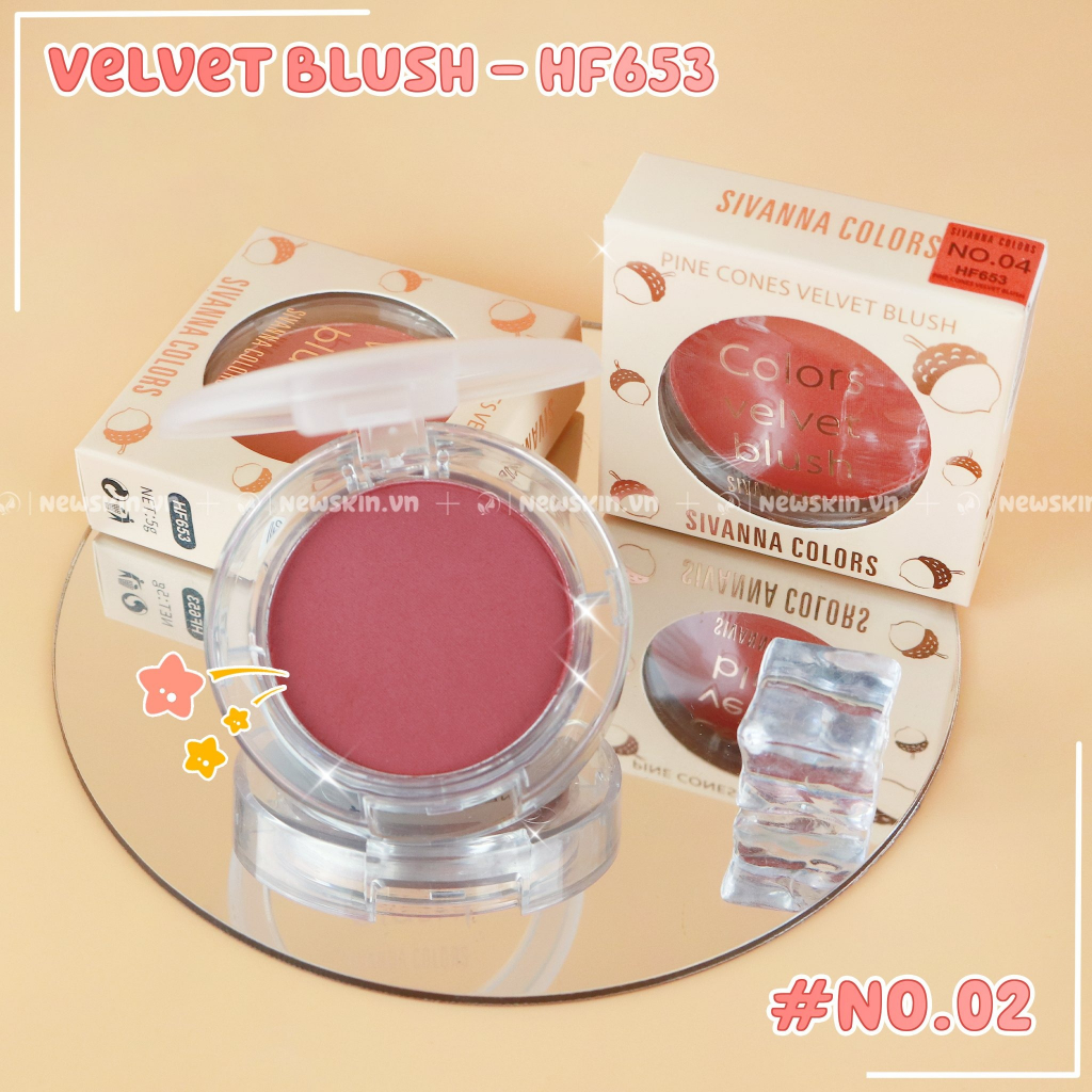 Phấn má hồng Sivanna Pine Cones Velvet Blush HF653
