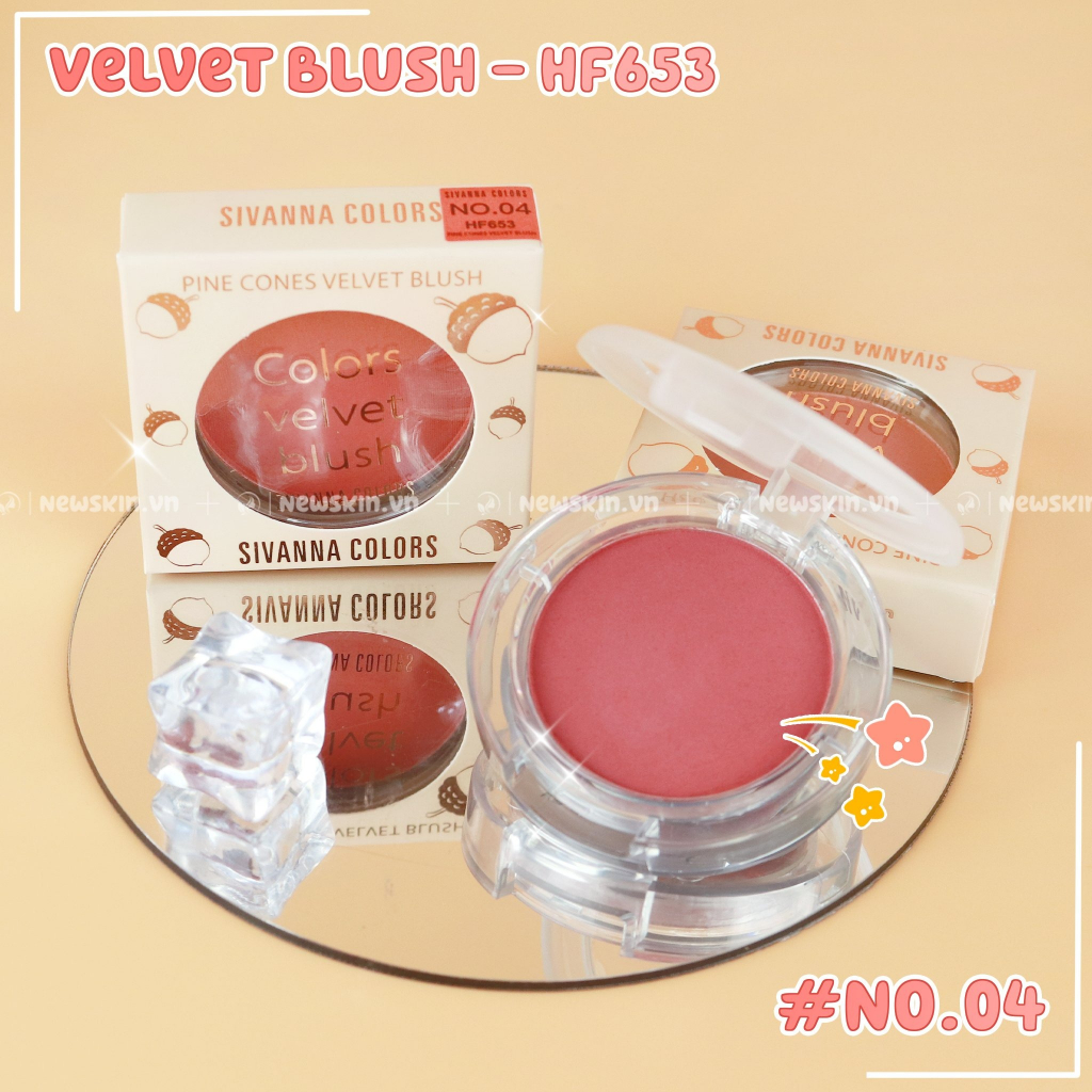 Phấn má hồng Sivanna Pine Cones Velvet Blush HF653