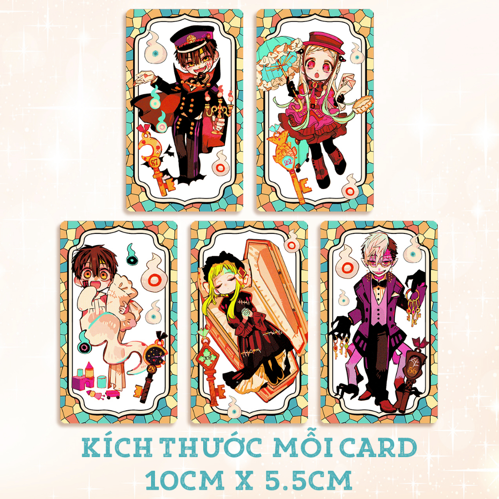 BỘ 10 ẢNH CARD BO GÓC HANAKO phiên bản Khách sạn huyền bí - CẬU MA NHÀ XÍ  Jibaku Shounen Hanako - DARUMANGA