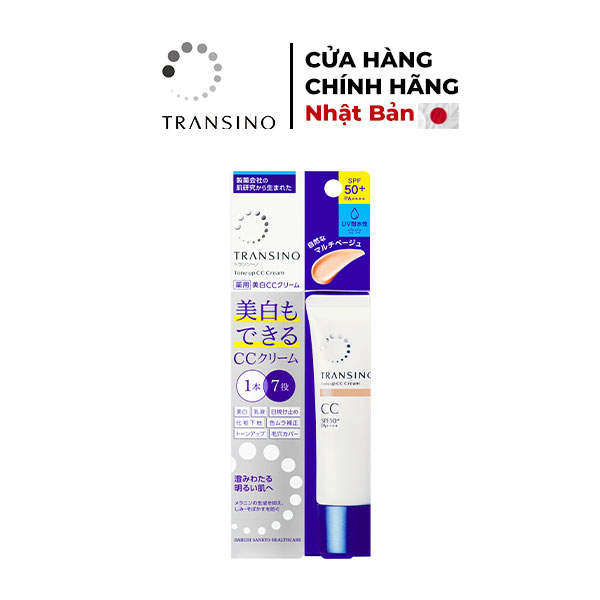 Kem CC Trang Điểm Trắng Sáng Da TRANSINO - TRANSINO Tone Up CC Cream 30g