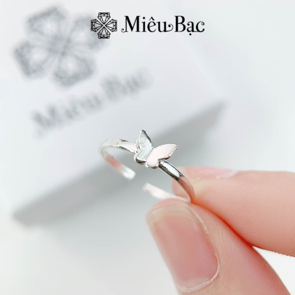 Nhẫn bạc nữ Miêu Bạc buffterfly bản hở chất liệu bạc S925 thời trang phụ kiện trang sức nữ N400866