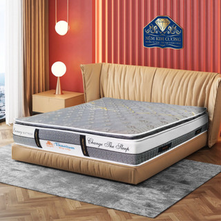 Nệm lò xo túi titanium kim cương, bảo hành 10 năm