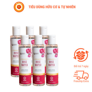 Nước hoa hồng hữu cơ Wooden Spoon 200ml dưỡng ẩm, làm dịu da trong những ngày hanh khô
