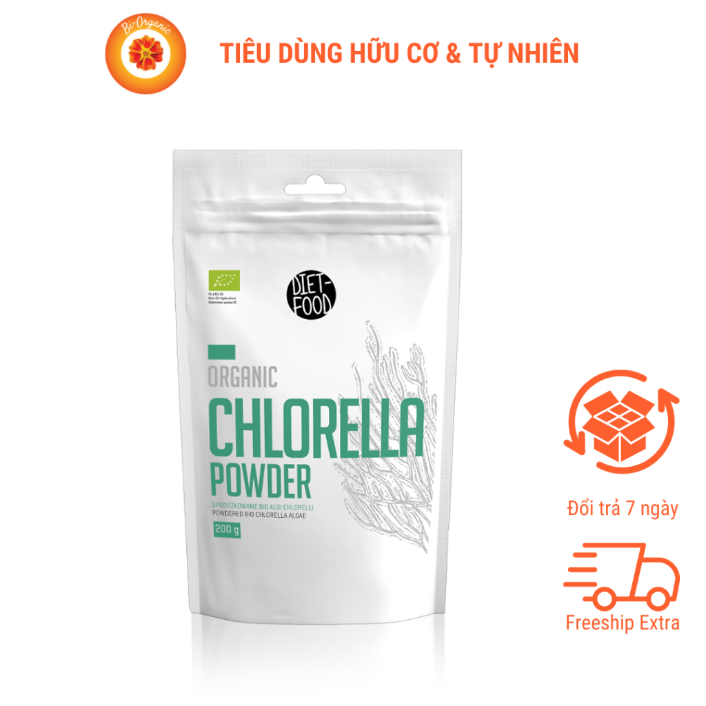 Bột tảo lục hữu cơ Chlorella 200g Diet Food