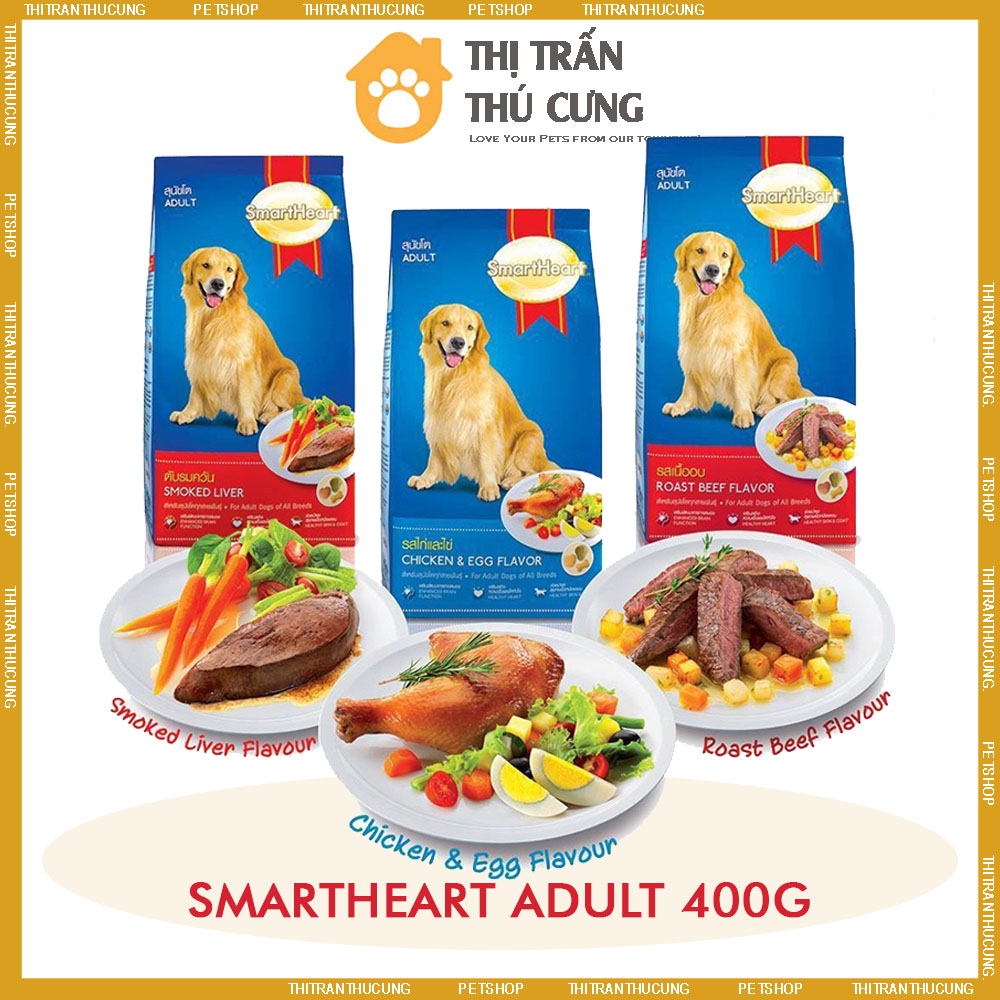 Thức Ăn Hạt Chó Lớn Smartheart Adult 400g