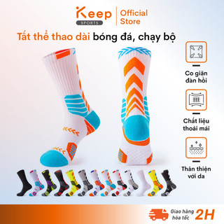 Tất Vớ đá bóng chạy bộ loại dài Vớ chống trơn trượt đá bóng,đá banh chất dày dặn - MD303L3