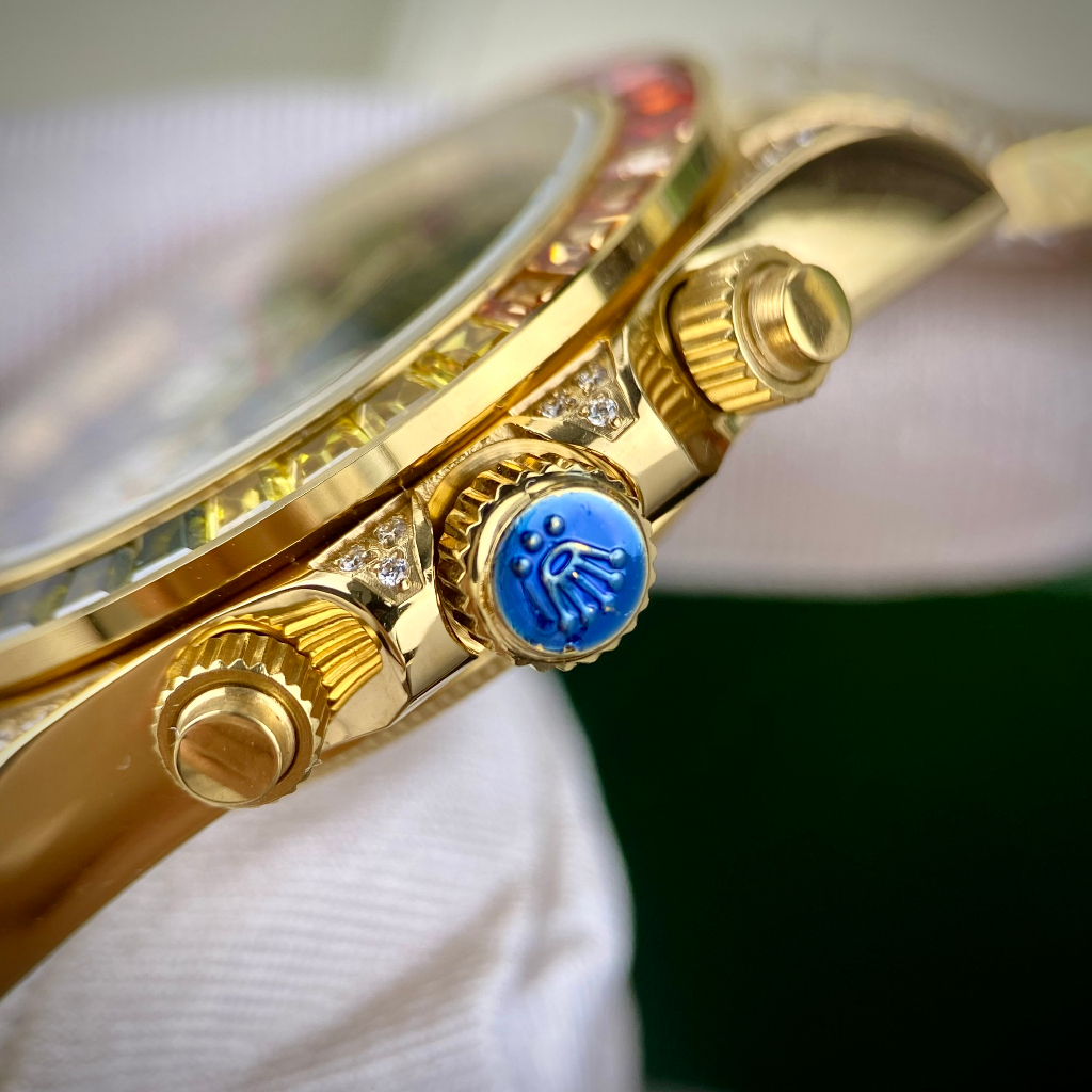 Đồng hồ Nam Rolex máy nhật full 6 kim viền đá cao cấp