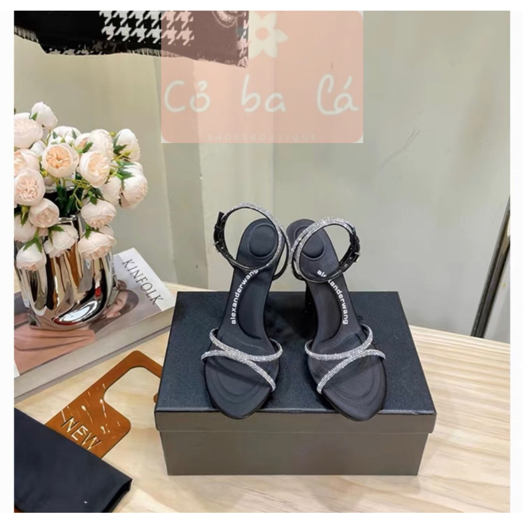 GIÀY CAO GÓT COBALASHOES - GIÀY THỜI TRANG QUAI NGANG MẢNH ĐÍNH ĐÁ - SANDAL NỮ CAO 9 PHÂN G23043200