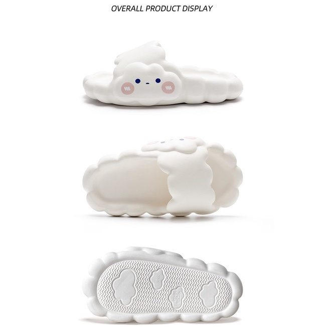 Dép Đế Mềm Chống Trượt Họa Tiết Đám Mây Siêu Dễ Thương - Xinh xắn và thoải mái khi sử dụng