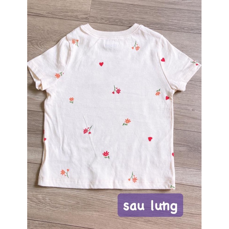 Áo ngắn tay bé gái hoạ tiết old. navyy sz 1-5Y