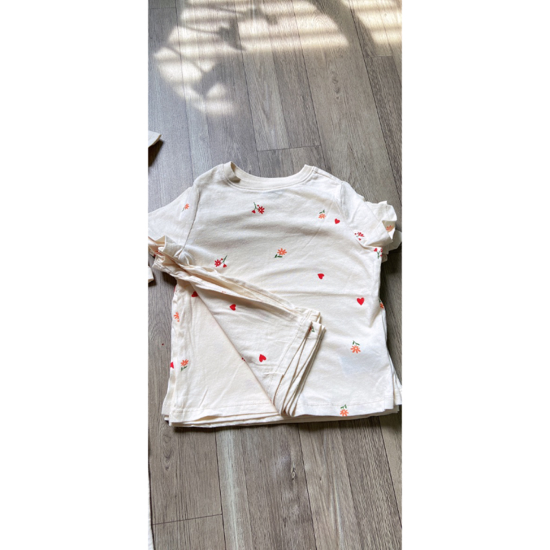 Áo ngắn tay bé gái hoạ tiết old. navyy sz 1-5Y