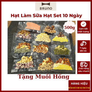 Hạt làm sữa hạt - hạt làm sữa mix sẵn - set hạt nấu sữa 10 ngày cho máy làm sữa hạt- tặng muối hồng