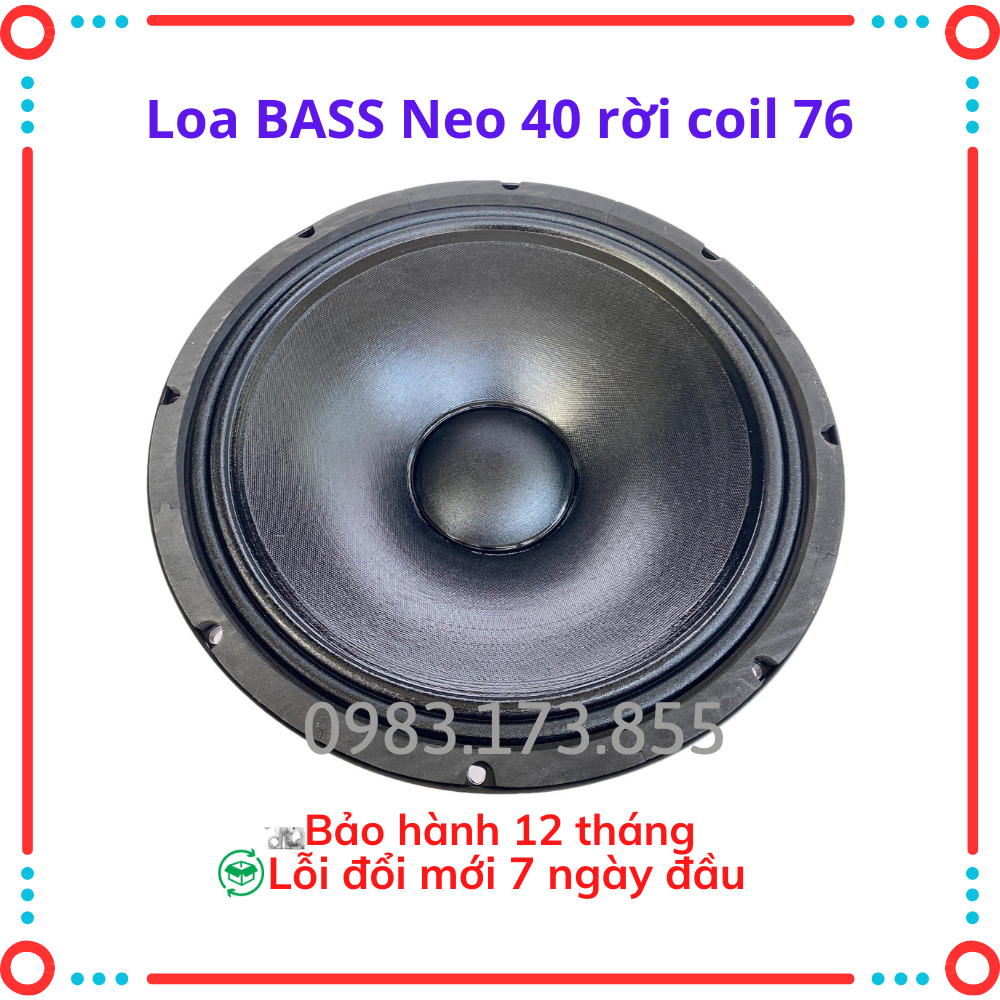 Loa bass 30,40 rời từ Neo coil 76 hàng nhập khẩu nguyên chiếc ,chuyên dùng cho loa sự kiện,sân khấu lớn, ráp loa Aray.