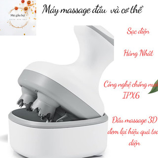 [Hàng NHẬT NỘI ĐỊA, có dây sạc] Máy massage gội đầu và toàn thân Sarlisi cao cấp nội địa Nhầtn