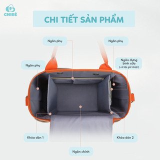 Túi xách bỉm sữa Chibe