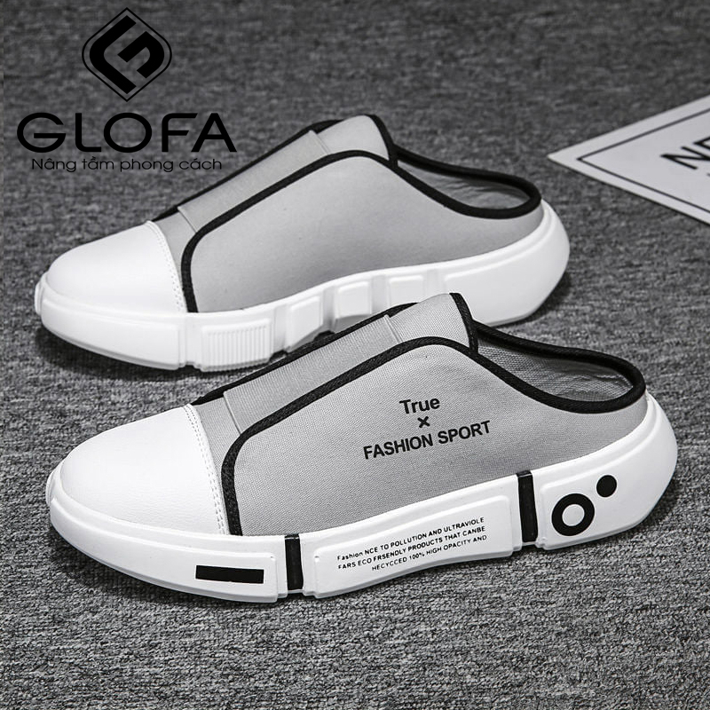 Giày Nam GLOFA - G03 Gót Thấp, Giày Lười Không Cần Buộc Dây
