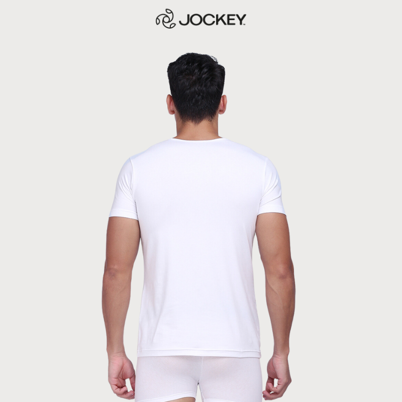 Áo Thun Nam Trơn Jockey Cotton Màu Trắng Xám Xanh Đen - JIMT7114