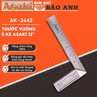 Thước vuông ê ke Asaki 12" AK-2643 chất liệu hợp kim thép cứng, rắn chắc