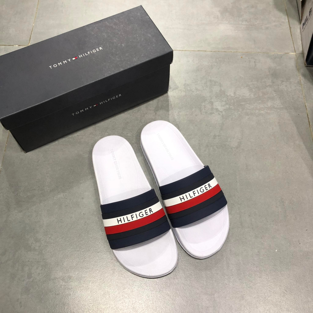 Dép Tommy Hilfiger Nam Chính Hãng 🔴SIMPLE SNEAKER🔴 Dép Quai Ngang Tommy Authentic