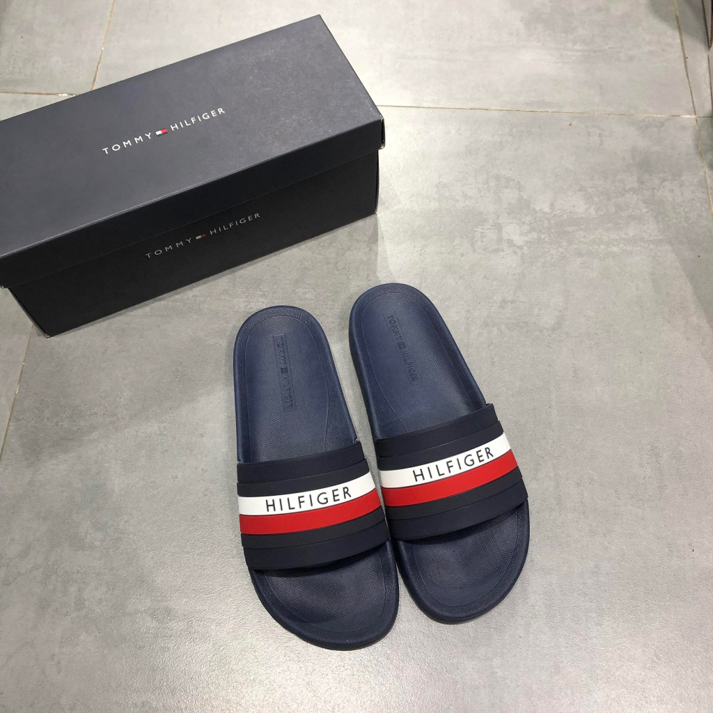 Dép Tommy Hilfiger Nam Chính Hãng 🔴SIMPLE SNEAKER🔴 Dép Quai Ngang Tommy Authentic
