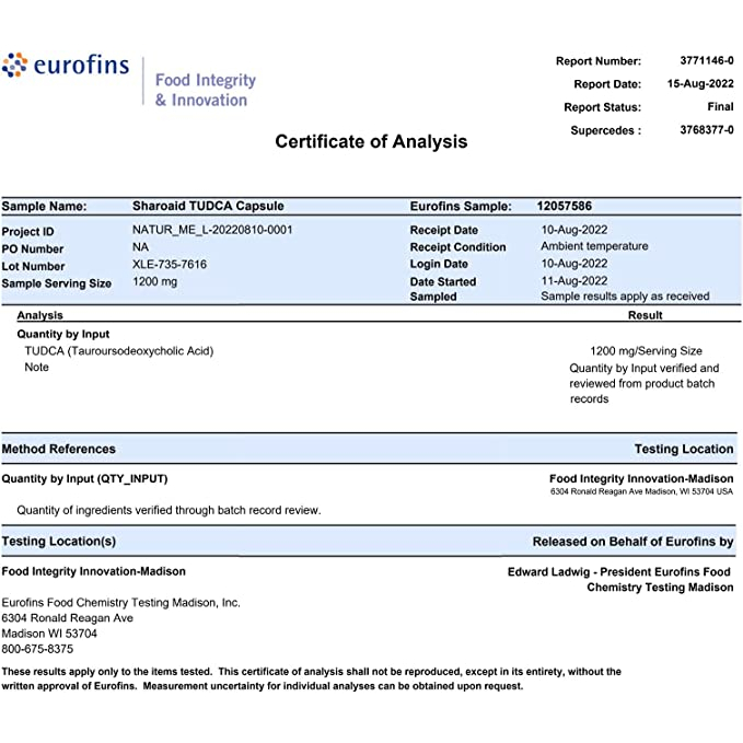 Sharoaid Advanced Tudca 1200mg - Viên uống giúp thúc đẩy chức năng gan và đường ruột khỏe mạnh 60 viên
