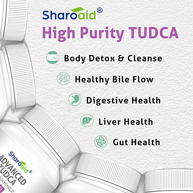 Sharoaid Advanced Tudca 1200mg - Viên uống giúp thúc đẩy chức năng gan và đường ruột khỏe mạnh 60 viên