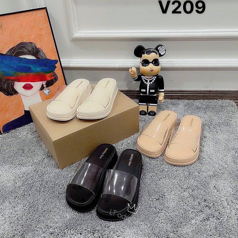 ☘️ AN SHOES☘️ Dép Lê mika nhựa đế bằng 5cm.