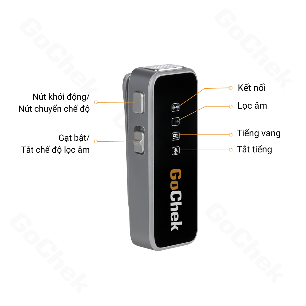 Micro thu âm không dây GoChek kèm Dock sạc lọc tạp âm khi live/quay video/ ghi âm cho điện thoại/máy tính GC-C/D ULTRA | BigBuy360 - bigbuy360.vn