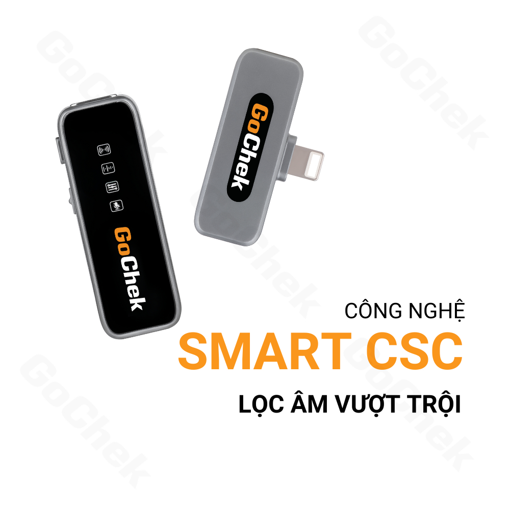 Micro thu âm không dây GoChek khử tiếng ồn khi live/quay video/ghi âm cho điện thoại/máy tính dòng cao cấp GC-A/B ULTRA