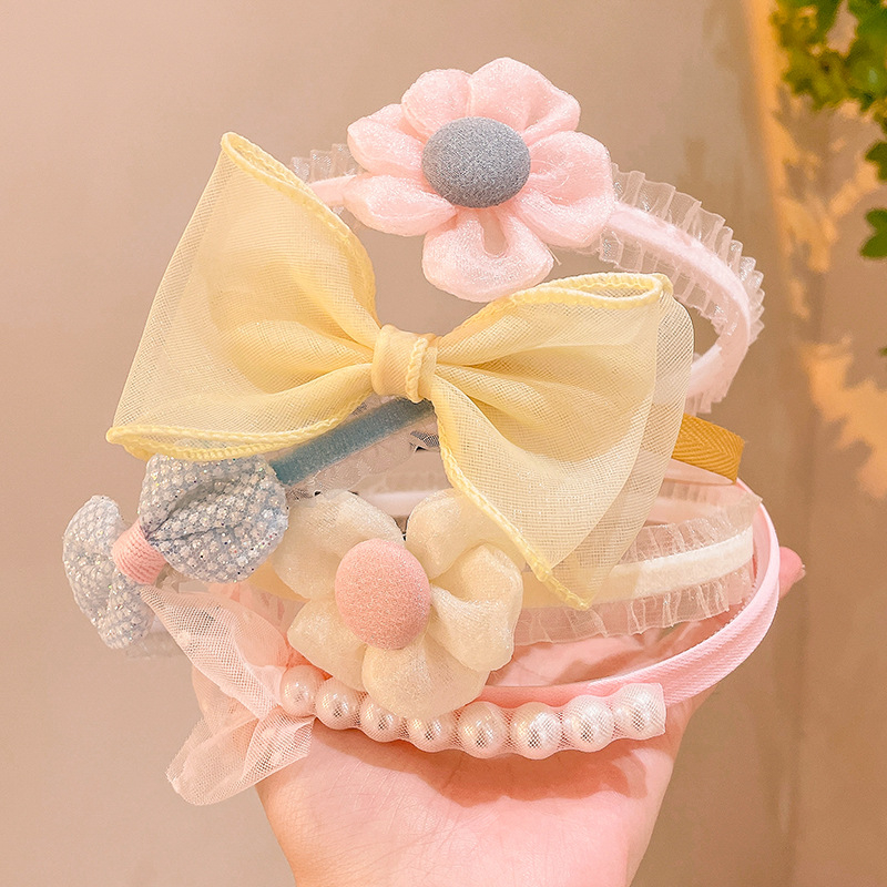 Bờm Tóc Bé Gái Công Chúa, Không Đau, Băng Đô Cài Tóc Dễ Thương