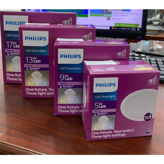 Đèn led âm trần đổi màu Philips, dòng Meson SSW 5w 9w 13w 17w - hàng chính hãng
