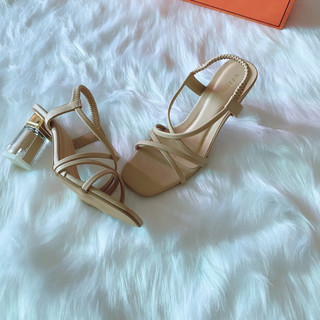 Giày sandal cao gót 7phân quai mảnh LV010