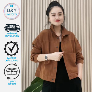 Áo khoác nữ kaki DYNYOUTH form lửng coptop sành điệu cá tính