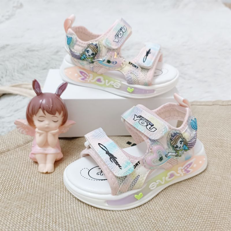 Sandal, dép quai hậu nàng tiên cá siêu nhẹ cho bé gái