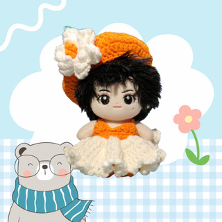 Outfit doll 10cm, 20cm- Cam quýt dành dành