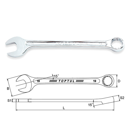 Cờ lê vòng miệng TOPTUL AAEX1717