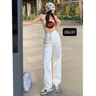 Quần Baggy jeans ống rộng trắng- Suông jeans TRẮNG