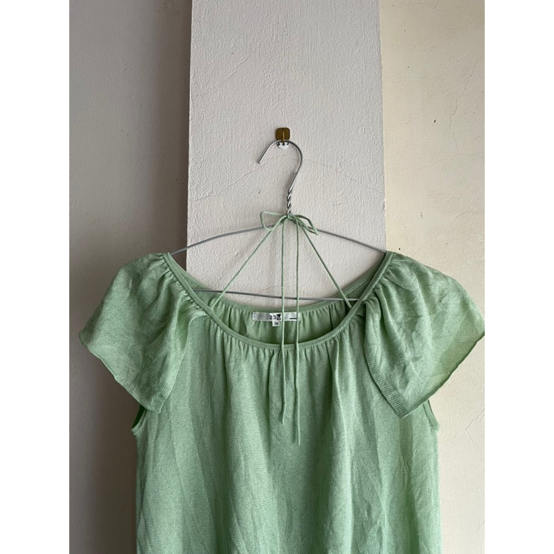 | Serie 3 |  Áo coquette tay bồng xanh nhạt
