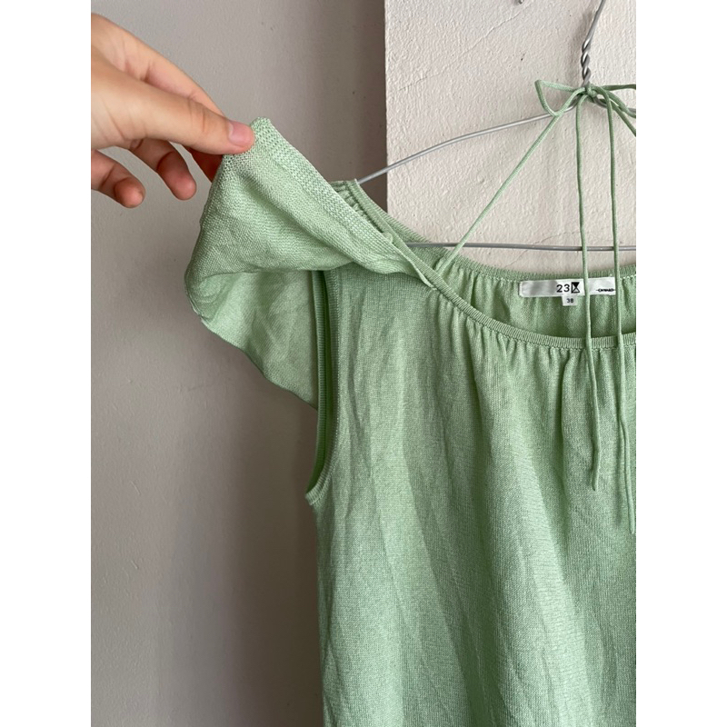 | Serie 3 |  Áo coquette tay bồng xanh nhạt