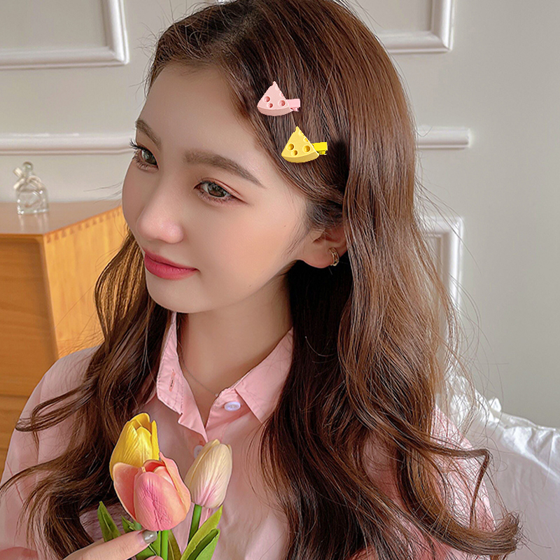 Beautycoco🍊Kẹp Tóc Hình Phô Mai Bằng Nhôm Đáng Yêu Mùa Hè Cho Nữ 1 Cái