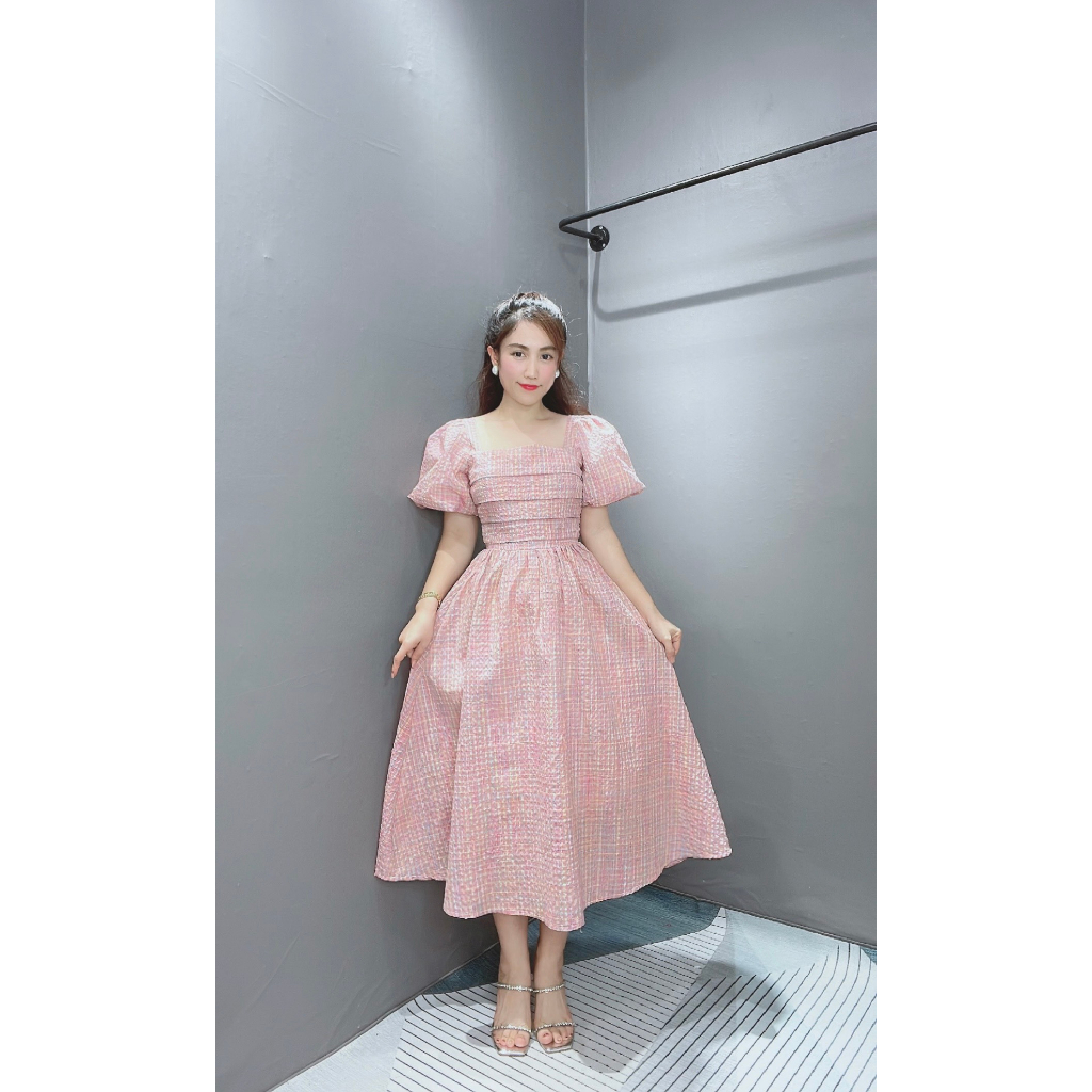 Đầm Tiểu Thư Tay Bồng Dáng Xòe AKARA B42 Phù Hợp Đi Dạo Cà Phê Dự Tiệc S M L XL