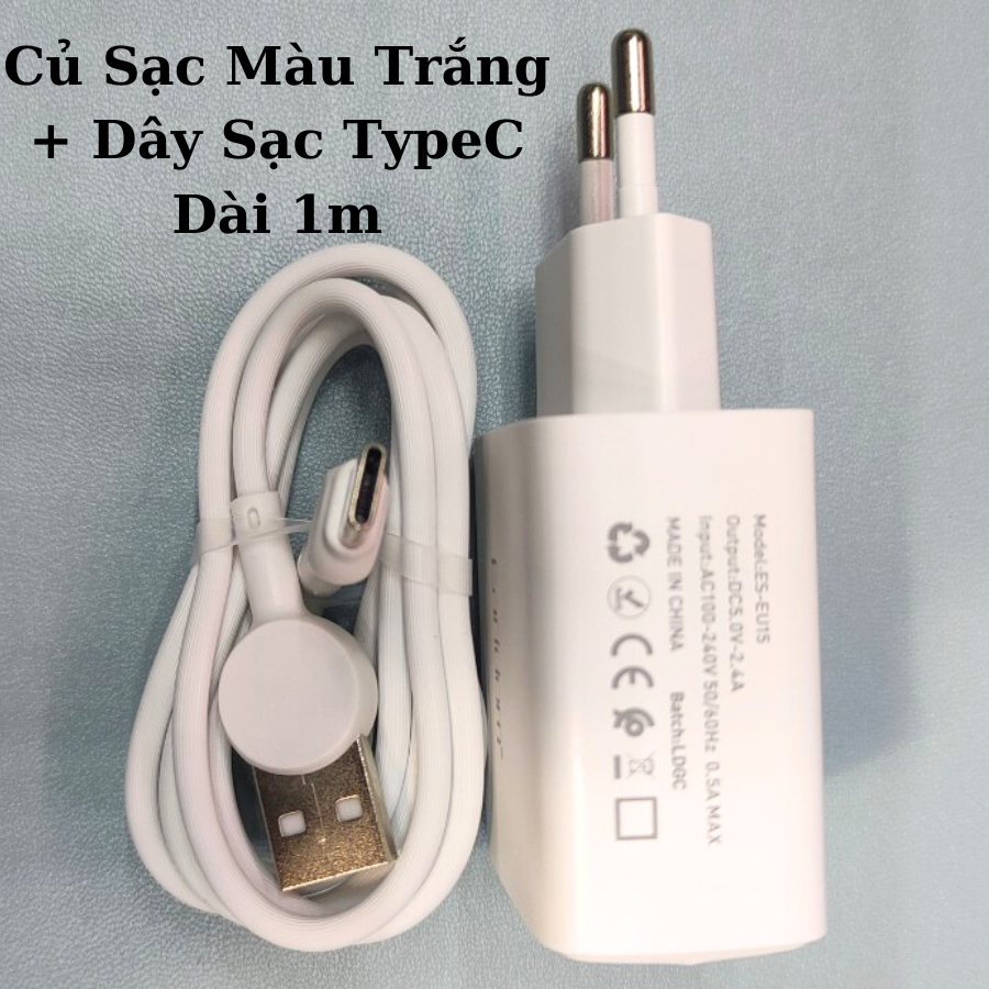 Bộ Sạc Nhanh EU15 sạc nhanh 12W (2,4A) thiết kế 2 cổng usb công  suất cao, nhựa ABS chống cháy nổ ( Bản EU, 2023)