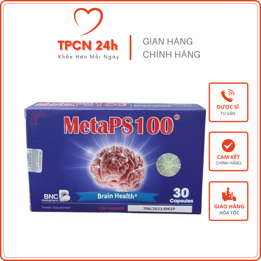 TPBVSK MetaPS100 - Hỗ trợ não bộ khỏe mạnh, tăng cường trí nhớ