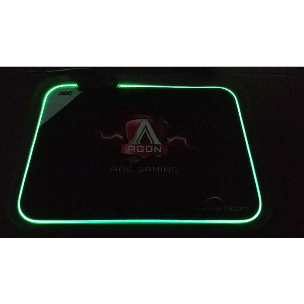 Lót Chuột AOC AGON Gaming Led Rgb, - Kích thước: 355mm x 260mm, Dày 4 li, Chính Hãng 100%