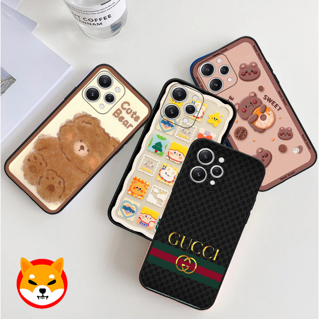 Ốp Xiaomi Redmi 12 gấu nâu hoạ tiết cute đáng yêu siêu bền