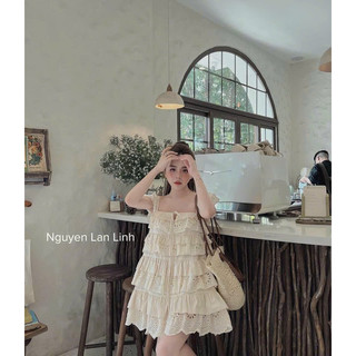 Váy ren tầng cánh tiên chuẩn Lan Linh